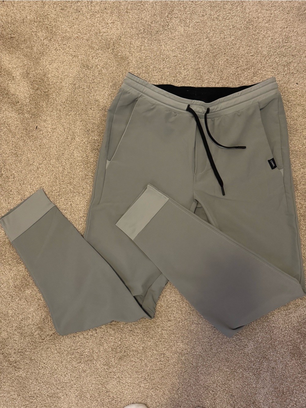 Men's Grey Performance Joggers with Drawstring Waist